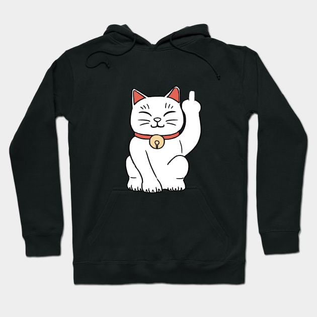 Cat middle finger hoodie clearance